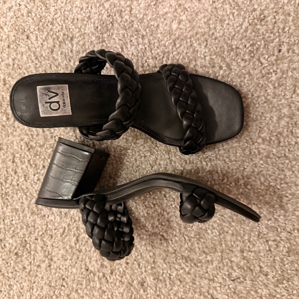 DV by Dolce Vita Black Braided Heels